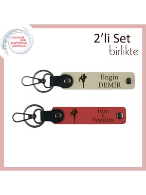 Kız Kardeşe Dövüş Sporları Temalı Ilham Hediyesi, Tekvando Desenli Anahtarlık, Sütlü Kahve-Nar Çiçek