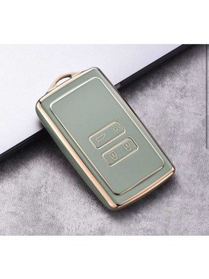 Renault Austral Megane 4 Talisman Clio 5 Kadjar Nano Anahtar Kılıfı Yeşil Gold Renk