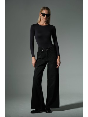 Bol Kesim Geniş Paça Rahat Yüksek Bel Palazzo Jean Kot Salaş Kadın Pantolon @plaza
