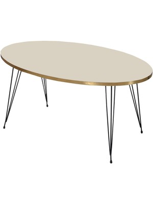 Orta Sehpa Kare Gold Altın Beyaz Tel