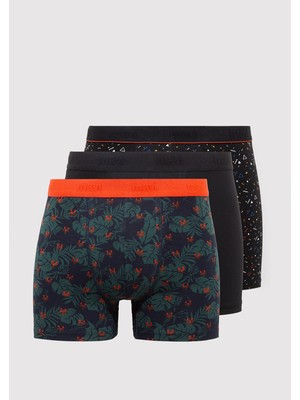 Mavi 3lü Baskılı Boxer 0911421-33648