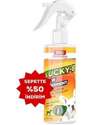 Bio Petactive Yucky-B Chew Deterrent Köpek Uzaklaştırıcı ve Çiğneme Önleyici Sprey 250ML
