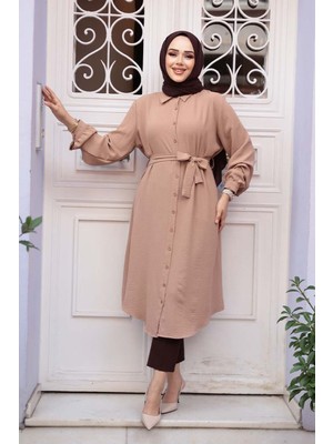 Düğmeli Bisküvi Tesettür Tunik 32172BS