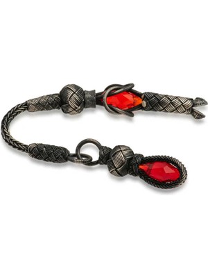  1000 Ayar Gümüş Zirkon Taşlı Kazaz Püsküllü