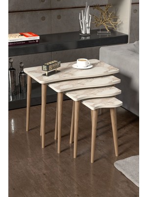 Zigon Sehpa Ahşap 4'lü Efes Kr