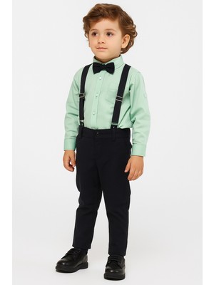 4'lü Set Gömlek & Pantolon & Papyon & Askılık Erkek Çocuk Takım