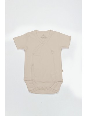 Bistyle Organik Natural Basic Style Kruvaze Yarım Kol Body BS17101 Bej