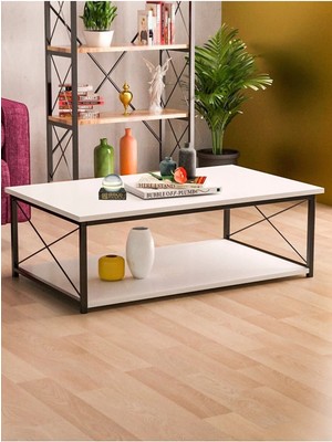 Double Orta Sehpa Beyaz 2106