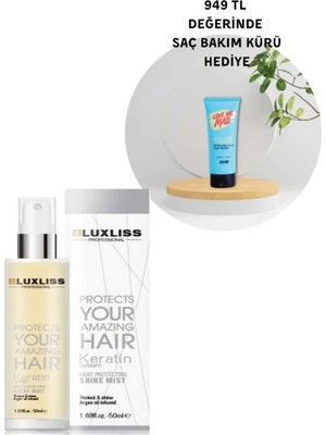 Organik Vegan Keratin Protein Besleyici Onarıcı Isı Koruyucu Işıltı Veren Mist Serum