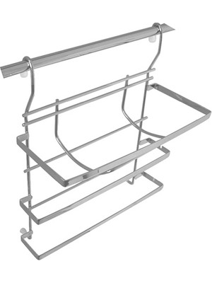 Mabello 3'lü Folyoluk + Havluluk Paslanmaz (Askı Aparatı