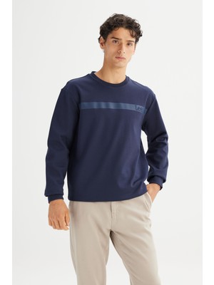 Pamuklu Regular Fit Normal Kesim Bisiklet Yaka Sweatshirt