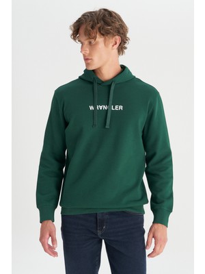 Pamuklu Regular Fit Normal Kesim Kapüşonlu Logo Detaylı Sweatshirt