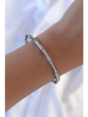 316L Çelik Gümüş Renk Kemik Model Bileklik - Lisinya