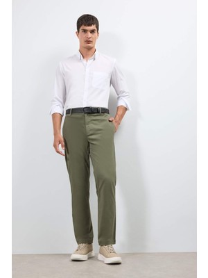 DeFacto Regular Fit Düz Paça Chino Kanvas Pantolon E8064AX25AU