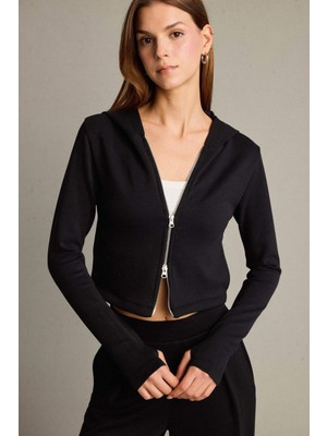 DeFacto Kapüşonlu Fermuarlı Modal Hırka G2956AX25AU