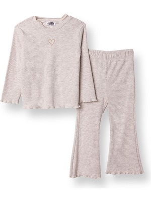 Hellobaby Kız Bebek Leopar Bluz-Tayt Kaşkorse Reçme Paça