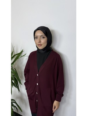 Ghisa Mürdüm Renk Hırka