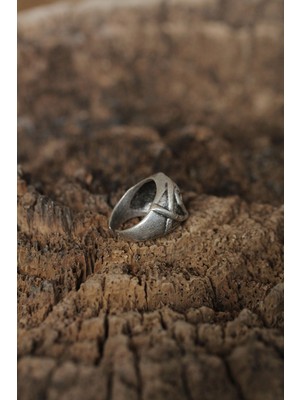 Ayarlanabilir Kuru Kafa Tasarımlı Erkek Yüzük - Lisinya