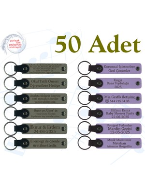 Kül Gri & M Menekşe, Isim Yazılabilen Anahtarlık, Kurumsal Workshop Katılımcılarına Hediye 50’li Set