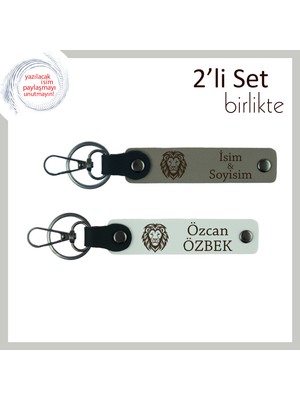 Kaplan Desenli Doğum Günü Hediye Takımı, Erkek Sevgiliye Uygun Kişisel Set, Kül Gri-Beyaz