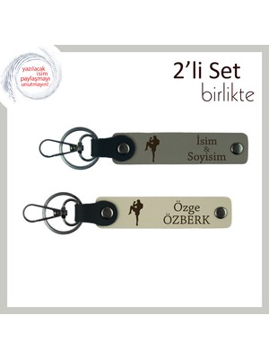 Kickboks Temalı Motivasyon Hediyesi, Erkek Sevgiliye Özel Kişisel Isimli Anahtarlık, Kül Gri-S Kahve