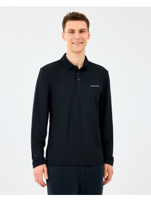 Skechers M Long Slv Polo Erkek Siyah Polo Yaka Tshirt S2520061-3817