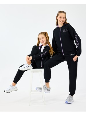 Skechers G Lw Fleece Full Zıp Sweatshirt Büyük Kız Çocuk Siyah Sweatshirt SK2520009-1602