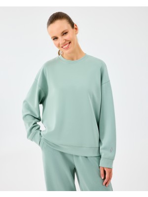 Skechers W Lounge Loose Crew Neck Sweatshirt Kadın Lightgreen Sweatshirt S2510052-3869