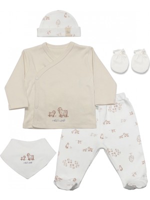 Bistyle Curly Lamb 5'li Hastane Çıkışı 12106 Bej Mavi Ekru