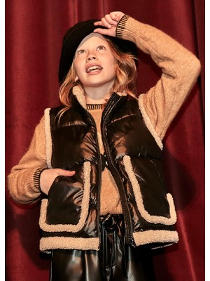 Mayoral 7322-65 Kız Çocuk Siyah Yelek