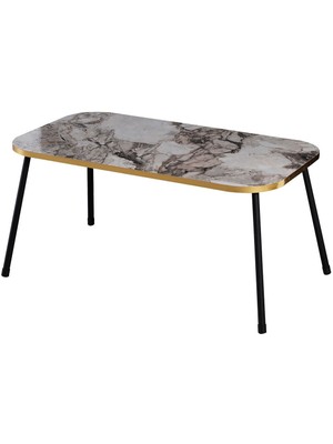 Zigon Sehpa 3'lü Torna Ahşap Ayak Altın Efes