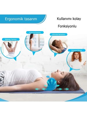 Ergonomik Boyun Masajı Yastığı – Servikal Traksiyon Destekli, Omurilik Ortopedik Yastık