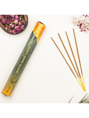  Aromatika Beyaz Adaçayı & Copal Aromalı Premium Çubuk Tütsü