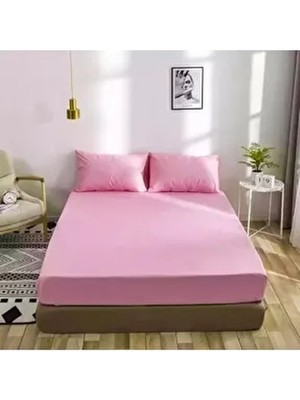 Pembe Renkli %100 Pamuklu Penye Lastikli Çarşaf 1.kalite Yerli Üretim