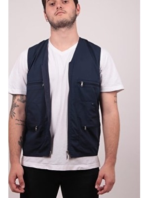 Erkek Yan Cepli Yazlık Yelek