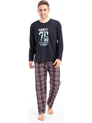 Erkek Baskılı Pijama Takımı Uzun Kollu Erkek Pijama Takımı Uzun Kollu Pijama Takımı Erkek Pijaması