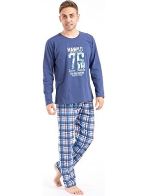 Erkek Baskılı Pijama Takımı Uzun Kollu Erkek Pijama Takımı Uzun Kollu Pijama Takımı Erkek Pijaması