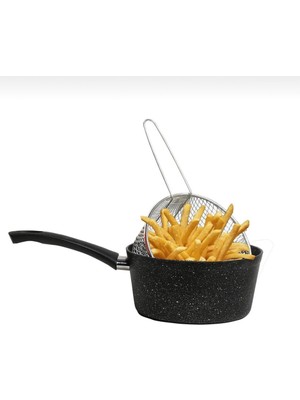 Kızartma Tavası ve Fritöz Teli – Dayanıklı Granit, Pratik Kullanım, Kolay Temizlik