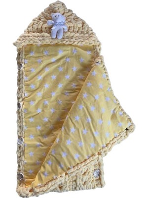 Uretti - Gül 5142 0674 El Örgüsü Puffy Iplik Kundak Bebek Battaniyesi / 0 - 2 Yaş