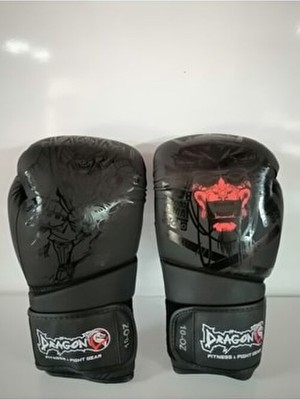 DragonDo Siyah Renkli DragonDo Yakuza Kick Boks Eldiveni Cırtlı Model Suni Deri Gifttoom