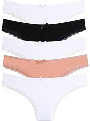 Kadın Külot 5 Li Paket Brazillian Mıxcolor