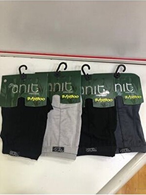 Anıt Erkek Bambu Boxer Düz Desenli Siyah 3 Adet Konforlu ve Nefes Alabilen Günlük Kullanım İçin