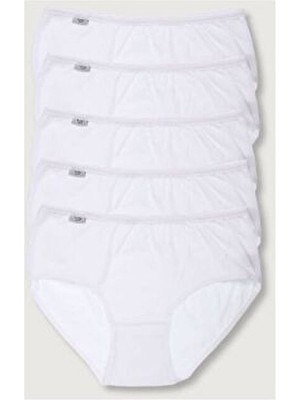 Tutku Kadın Beyaz 5'li Paket Likralı Bato Külot Dokuma Kumaş ile Rahat Tasarım Sunar