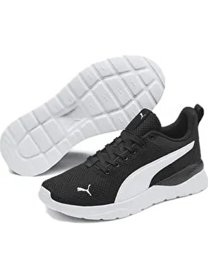 Puma Anzarun Lite Unisex Siyah Spor Ayakkabı Tekstil Malzeme Düz Taban Bağcıklı