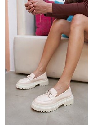 Anabel Kadin Bej Oxford Ayakkabı