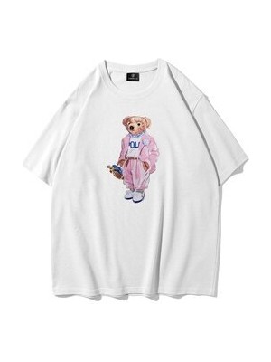 Unisex Teddy Beyaz Tshirt
