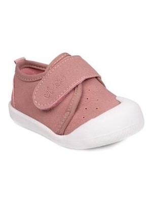 Vicco 950.E19K.224-18 Anka Basic Pembe Unisex İlk Adım Ayakkabı Düz Taban Kumaş Malzeme ile