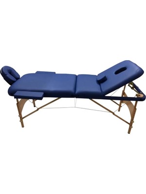 Comfort Plus Masaj Masası Mavi | Ahşap Ayaklı, Ayarlanabilir Yükseklik, Taşıma Çantalı GM-305
