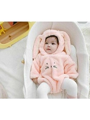 Welsoft Peluş Unisex Kışlık Bebek Çıtçıtlı Badi
