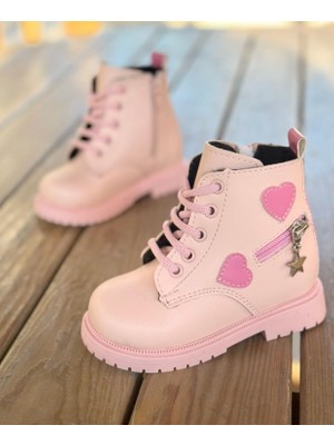 Surpie Shoes Çocuk Fermuarlı Bot, Kaymaz Tabanlı Hafif Kız Çocuk Bot, Bağcık ve Fermuar Kapanma